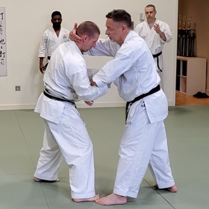 Paul Enfield Sensei demonstrates Suparinpei application at GKCglobal seminar Canada 2023